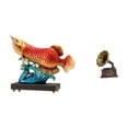 thumbnail image 1 of Estatua de arowana, figura de resina, escultura vintage, adorno coleccionable, diseño moderno y antiguo, fina elaboración, base estable, ideal par, 1 of 8