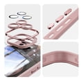 thumbnail image 4 of Allytechgroup iPhone 12 Pro Max Case with Tempered Glass Lens Protector, Ring Holder Kickstand Shockproof Scratch Resistant Anti-Yellow Clear Back Case Cover for Apple iPhone 12 Pro Max, Pink, 4 of 9