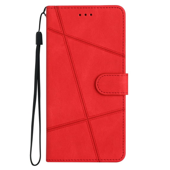 Tarise Galaxy S23 5G Flip Wallet Phone Case, PU Leather Kickstand Wrist Strap Card Holders Shockproof TPU Inner Shell Slim Magnetic Solid Color Case Cover for Samsung Galaxy S23 5G 6.1" 2023, Red