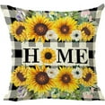 thumbnail image 2 of Dalrosia Sunflower Pillow Cover 18x18in, Yellow Throw Pillow Cover, Farmhouse Sunflower Decor for Home Outdoor Sofa Couch, Fall Flower Pillow Case, 2 of 8