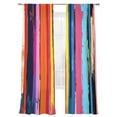 thumbnail image 2 of Sheer Curtains 96 Inches Long 2 Panels, Abstract Colorful Oil Painting Rod Pocket Curtain Voile Draperies, Modern Stripe Artwork Light Filtering Window Treatment for Living Room Kitchen Bedroom, 2 of 8