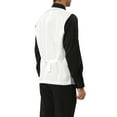 thumbnail image 3 of NOMADIC NOOK Men's Shiny Disco Sequin Suit Waistcoat Set with Bow Tie 2 Packs, 3 of 6