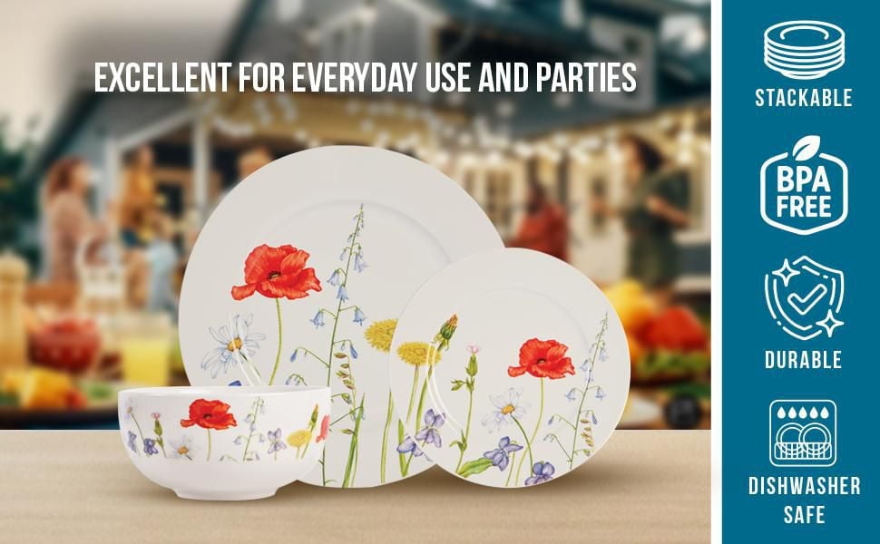 Safdie & Co. Ensemble Diner Fleurs Sauvages 12MCX