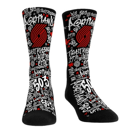 

Unisex Rock Em Socks Portland Trail Blazers Graffiti Crew Socks