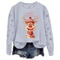 thumbnail image 5 of Chandail en Molleton pour Femmes Chandail Tendance de Noël Col Rond Manches Longues Haut Athlétique Mode Automne, 5 of 5