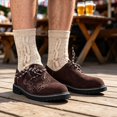 thumbnail image 6 of Men's Embroidered Suede Side-Lace Casual Shoes With Sole for Everyday, 6 of 8