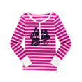 thumbnail image 2 of Camiseta henley a rayas Aeropostale New York para mujer rosa extragrande, 2 of 2