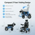 thumbnail image 6 of VERPAL Reclining Foldable Lightweight Electric Wheelchairs for Adults, Airline Approved Mobility Power Wheelchair for Seniors, 500W Motor, 400 lbs, 15 miles, Blue, 6 of 6