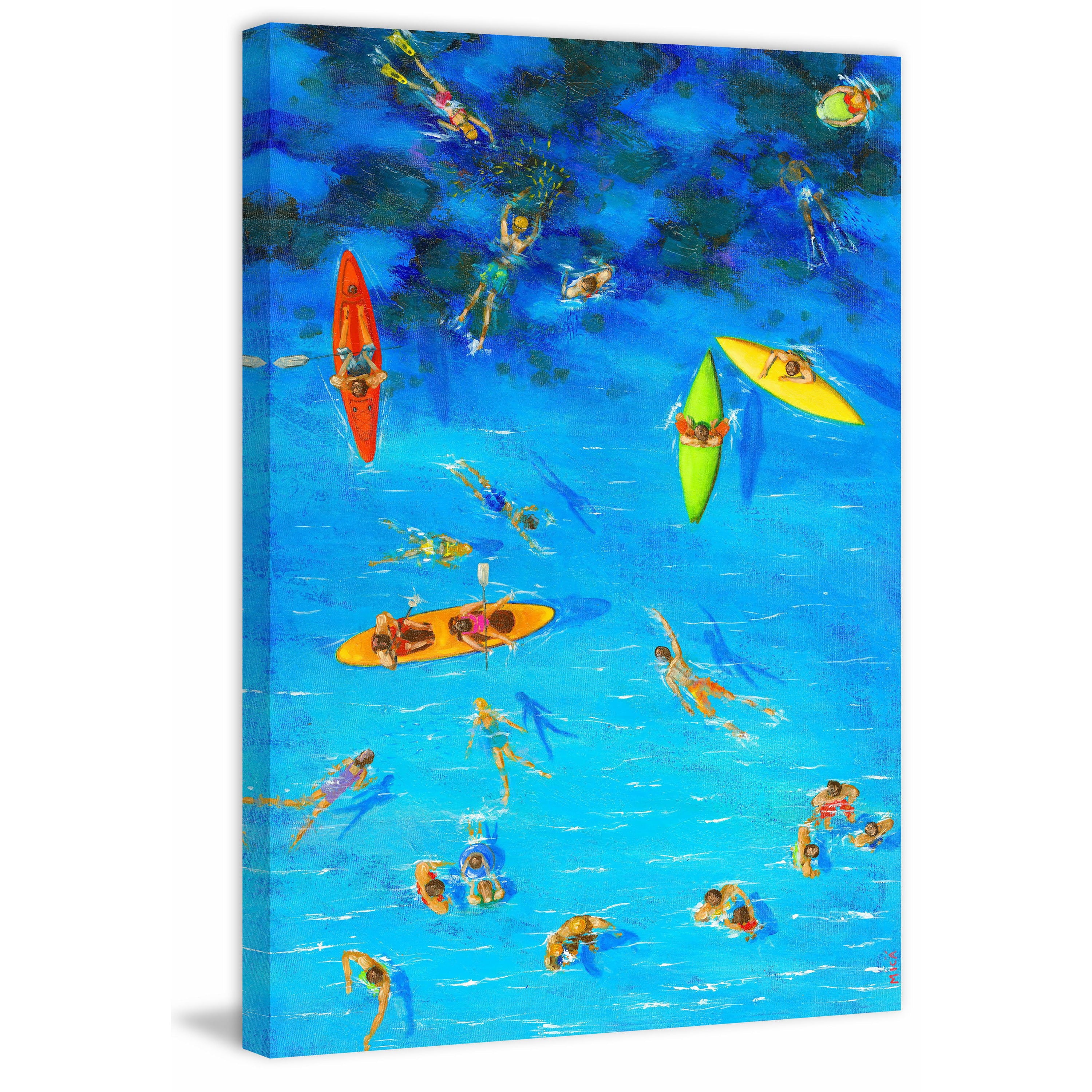 Marmont Hill 'Fun in the Sea' Painting Print on Wrapped Canvas