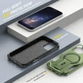 thumbnail image 6 of TECH CIRCLE for iPhone 14 Magnetic Armor Hybrid Case with Invisible Stand [Compatible with MagSafe] Military Grade Rugged Protection Heavy Duty Shockproof Case for Wamen Men,Armygreen, 6 of 7