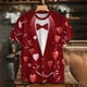 thumbnail image 1 of Xuyuer Valentine's Day Women's Tshirts Holiday Party Funny Costume 3D Print Funny Tuxedo Graphic T-Shirt Novelty Short Sleeve Crewneck Shirt Circus Costume Showman T-Shir, 1 of 9