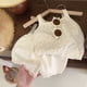 thumbnail image 1 of Girl's Clothing Sets 2023 Summer Korean Thin Knitted Girl Set Children Hollow Breathable Vest + Wide Leg Pants Two-piece Suit, 1 of 6