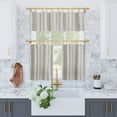thumbnail image 7 of Archaeo 2-Pack Slub Texture Stripe Cotton Cafe Curtain Pair, 52"W X 36"L, Linen/White, 7 of 7