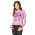 thumbnail image 1 of Camiseta gráfica Aeropostale para mujer Never Ever Giveup morado pequeña, 1 of 2