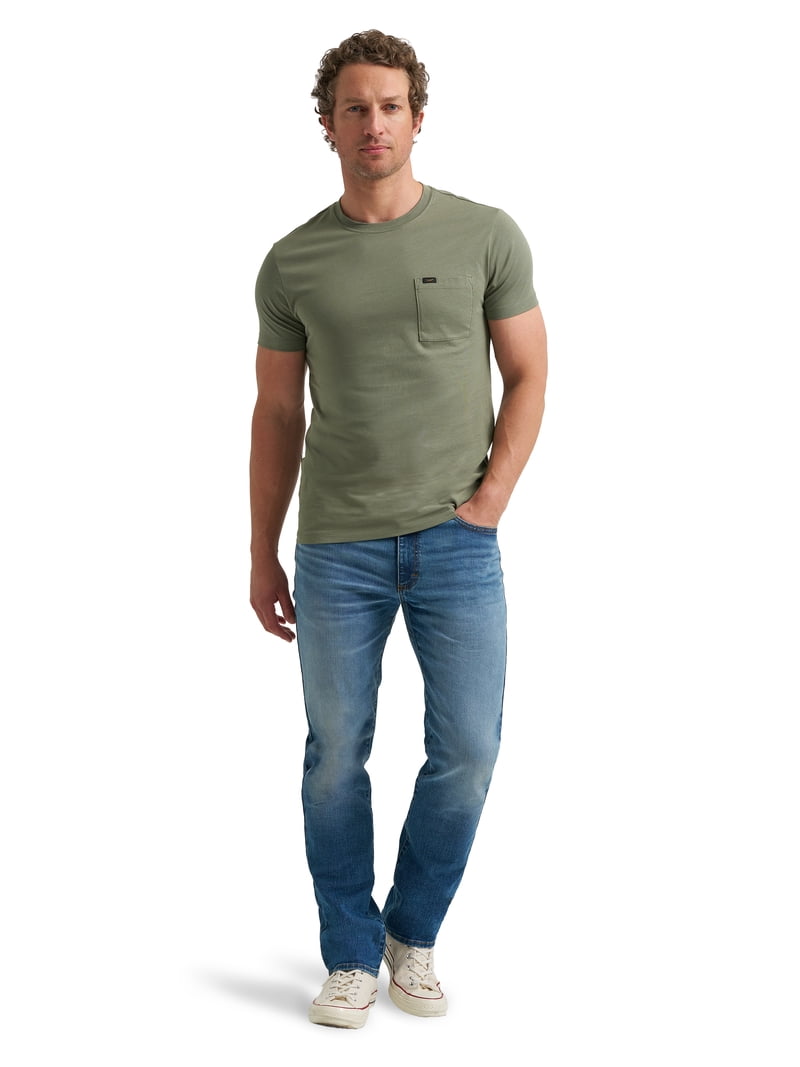 Lee® Men's Regular Fit Straight Leg Denim Jeans with Stretch