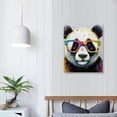 thumbnail image 4 of JEUXUS  Cute Panda Canvas Wall art: Wall Decor Animals Themed for Kids' Bedroom Nursury Poster Bathroom Wall Painting, 4 of 5