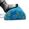 thumbnail image 5 of Starfish Foot Rest, Marine Underwater Life Theme Sea Stars Dotwork Style Aquatic Ocean Design, Non-Slip Backing Ergonomic Memory Foam Leg Support for Office, Marigold Blue White, by Ambesonne, 5 of 5