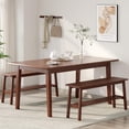 thumbnail image 7 of 39-Inch Solid Wood Dining Bench with Shoe Rack Storage, Walnut Finish for Entryway, Bedroom, or Kitchen, 7 of 7