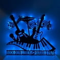 thumbnail image 2 of Handmadetneonsign Piano Guitar Metal Art Light, Musical Metal Sign Wall Decor, Band Metal Decor, 2 of 5
