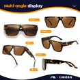 thumbnail image 4 of Gafas de Sol Polarizadas Kimorn Vintage Cuadradas para Usar Sobre Anteojos, 4 of 6