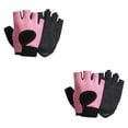 thumbnail image 4 of Yuarrent 1 par de guantes deportivos para pesca al aire libre, mitones de medio dedo, cómodos, antideslizantes, para montar, para mujeres y hombres, Rosa L 2piezas Yuarrent CBP437769, 4 of 6