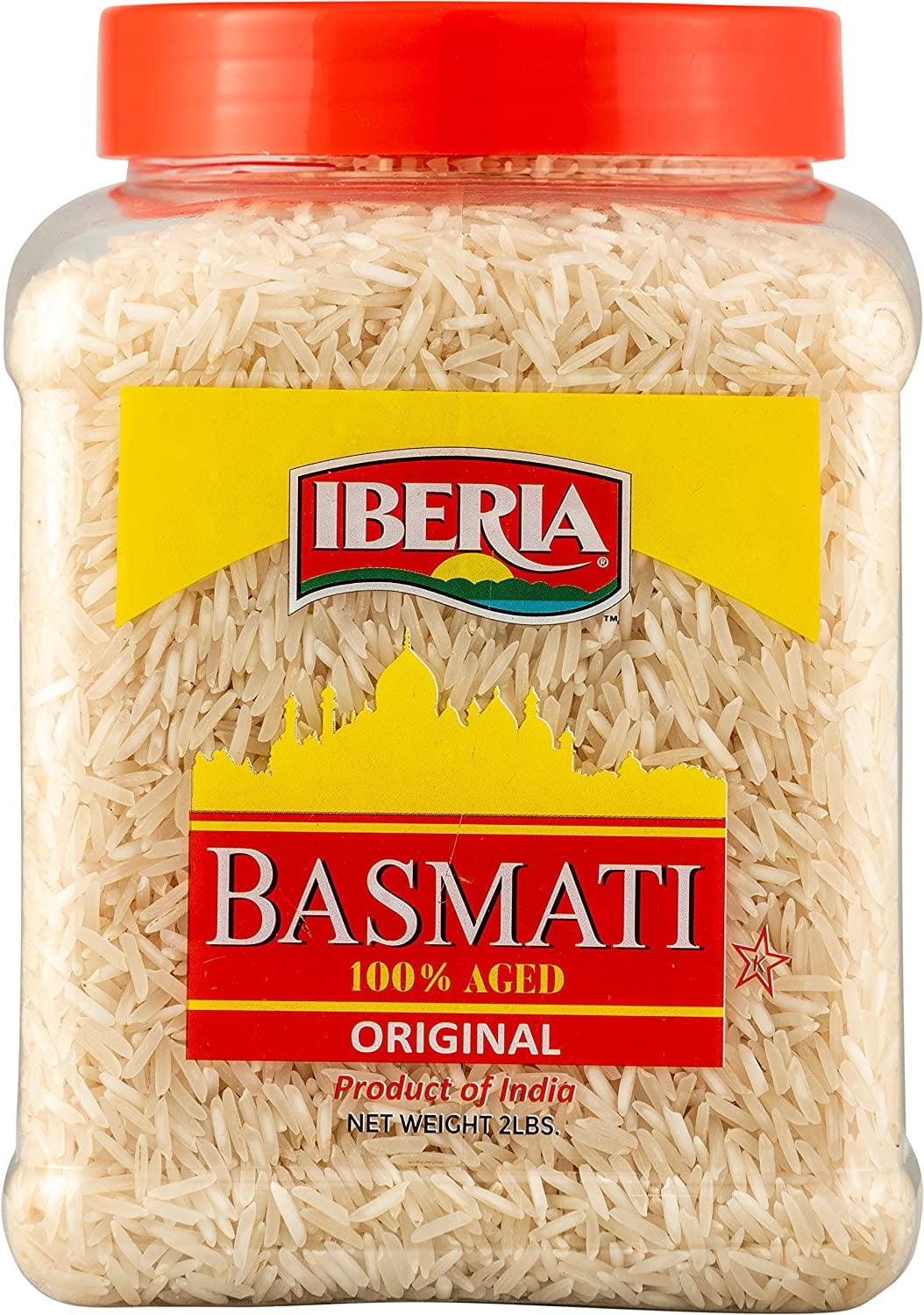 Iberia Basmati Rice Jar, 2 Pounds, Extra Long Grain, Naturally Aged