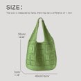 thumbnail image 4 of Bolsos de mano casuales y delgados para mujer, bolsos y carteras de diseñador de lujo, novedad de 2023, bolso de hombro con decoración hueca de punto de nailon, 4 of 5