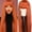 Orange, variant on YSGFHGJW Wigs Human Hair,Long Straight Wig With Bangs Hair Wig For Women Synthetic Natural Wig ,Various Colors Available,Daily Wear Party And Cosplay Soft Wig,Pink