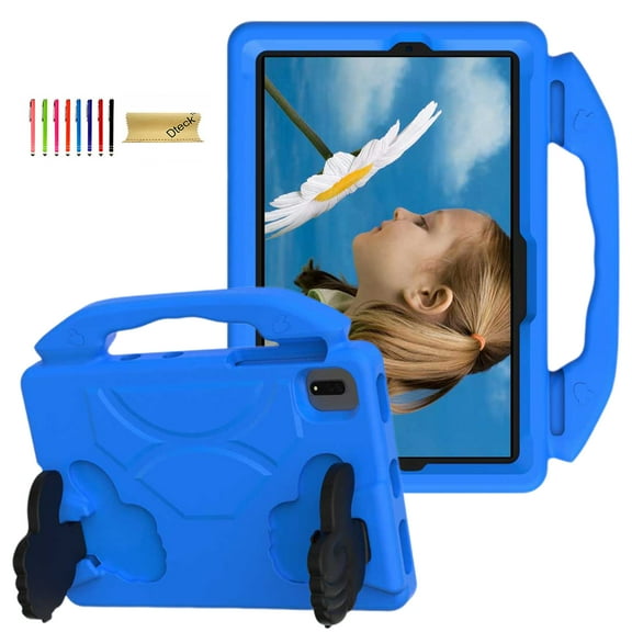 Dteck for Samsung Galaxy Tab S9 Case, Kids EVA Stand Handle Protective Cover for Samsung S9/S8/S7 Tablet,Blue