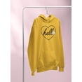 thumbnail image 3 of Hello Heart W Daisy Hoodie Women -Image by Shutterstock, Female 4X-Large, 3 of 4