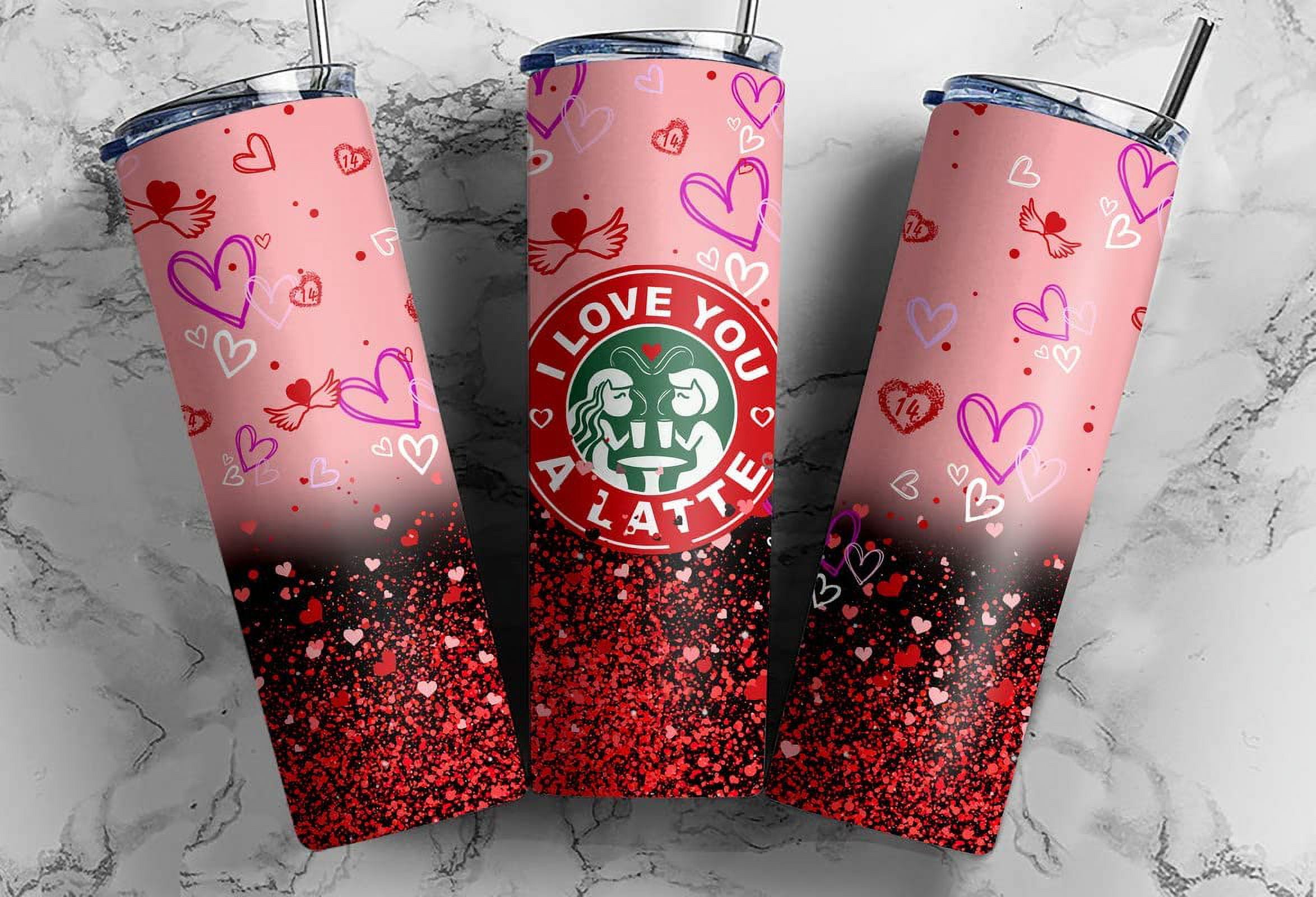 Valentines Day Tumbler With Love You Most Design - Groovy Guy Gifts