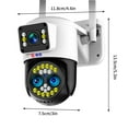 thumbnail image 2 of (excluding video card) Home outdoor monitoring camera dual-screen monitoring wireless monitor three panoramic night vision high-definition wifi ball machine, 10x zoom magnification, 2 of 8