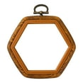thumbnail image 2 of Tnarru Embroidery Cross Hoop Embroidered Stretch Tool Hexagon Decoration Cross Stitch Hoop Embroidery Frame for Art Craft Needlework 9.5x10.5cm, 2 of 8