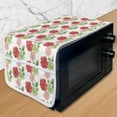 thumbnail image 1 of Geraniums Microwave Oven Cover, Spring Colorful Image of Continuous Pastel Toned Flowers on Plain Back, Water Resistant Organizer with Pockets Kitchen, 36" x 12", White and Multicolor, by Ambesonne, 1 of 4