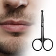 thumbnail image 2 of Nose Hair Scissors Safe Anti-rust Stainless Steel Eyebrows Nose Moustache Scissors for Gift, 2 of 8