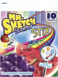 Fine Tip Mr 10-Count Assorted Colors Sketch Scented Stix Markers 