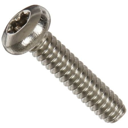 

18-8 Stainless Steel Pan Head Machine Screw Meets ASME B18.6.3 T15 Star Drive #6-32 Thread Size 1-1/2 Length Fully Threaded Imported (Pack of 25)