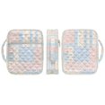 thumbnail image 3 of HELLHERO Quilted Bible Cover Case with Pastel Floral Patchwork, Polyester Zippered Bible Protector Bag for Women Girls Daily Bible Study, 3 of 9