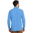 thumbnail image 2 of Port Authority 174 EZCotton 153 Long Sleeve Polo. K8000LS-Azure Blue-3XL, 2 of 4