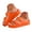 Orange, variant on Women's Flat Slide Shoes Double Buckles Summer Walking Slippers Outdoor Comfortable Platform Beach Sandals Orange Size 8.5