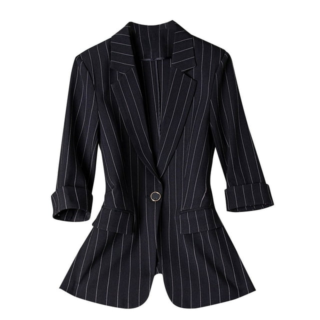 Vestes pour Femmes,Manteaux pour Femmes Mode Féminine Décontractée Couleur Unie Poche Col Rabattu Blouse Blazer à Manches 3/4 Manteaux d'Hiver pour Femmes