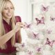 thumbnail image 5 of Adornos navideños de mariposas de malla (paquete de 10) | Decoraciones navideñas rosas huecas | Decoración de plástico resistente para árboles de Navidad | Ideal para envolver regalos con guirnaldas, 5 of 6