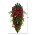 thumbnail image 2 of Nearly Natural 24" Holiday Christmas Pine Cones, Berry and Bells Swag, 2 of 4