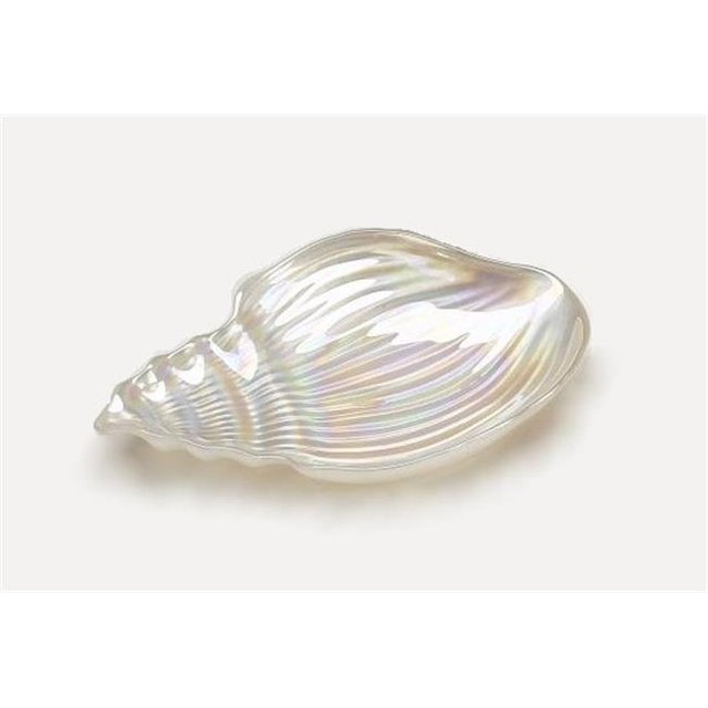 Conch Shell 11.5 in. White Luster Plate