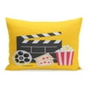 ECCOT Big Movie Reel Open Clapper Board Popcorn Box Ticket Pillowcase Pillow Cover Cushion Case 20x30 inch