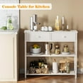 thumbnail image 6 of 30'' Entryway Table, White Console Table with Storage, Narrow Sofa Table with 2 Drawers and 2 Shelves for Hallway, Living Room, Bedroom, Foyer, Couch, Tv, 6 of 18