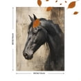 thumbnail image 3 of Majestic Black Horse Portrait Canvas Print, Ideal for Living Room, Bedroom, Office, Dining Room, Hallway Decor, 3 of 8