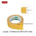 thumbnail image 2 of Doble Cara Adhesiva Cinta, 36mm 10m/32,8 Pies Adhesiva Tela Malla Tejido para Alfombras Tapetes, Amarillo 2 Rollo Unique Bargains Cinta de tela, 2 of 5