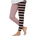 thumbnail image 5 of THDHVS Girls Leggings,Pants for Girls,Girls Halloween Striped Print Pants with High Waisted Elastic for Comfortable Wear Soft Tight Fits Spooky Theme Pink 4-5 Years, 5 of 7