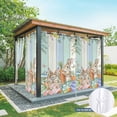thumbnail image 6 of Outdoor Curtains for Patio Waterproof, Easter Outdoor Privacy Panels Grommet, Spring Rabbit Eucalyptus Leaves Eggs Wooden Blackout Outside Curtains for Porch/Cabana/Pergola/Gazebo 54"x84", 1 Panel, 6 of 8
